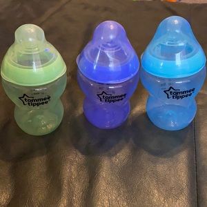 Tommee tippee bottles. Qty 3. Very clean. Nipple size 1